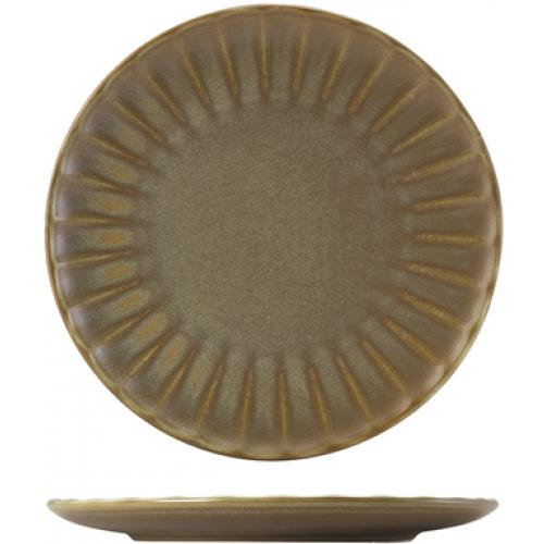 Coupe Plate - Scalloped - Terra Porcelain - Matt Grey - 23.4cm (9&quot;)