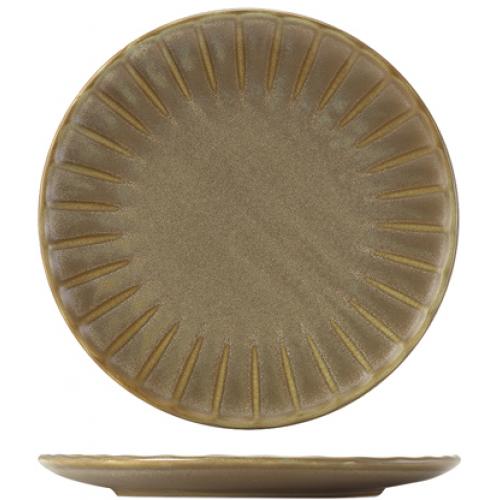 Coupe Plate - Scalloped - Terra Porcelain - Matt Grey - 26cm (10.25&quot;)
