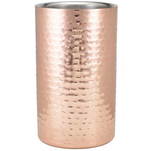 Wine Cooler - Hammered Copper Plated - Single Bottle