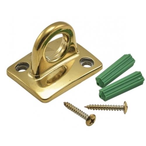 Barrier Rope Wall Attachment - Brass Plated - Stainless Steel