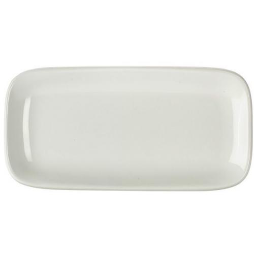 Rounded Rectangular Plate - Porcelain - 24.5 (9.75&quot;)
