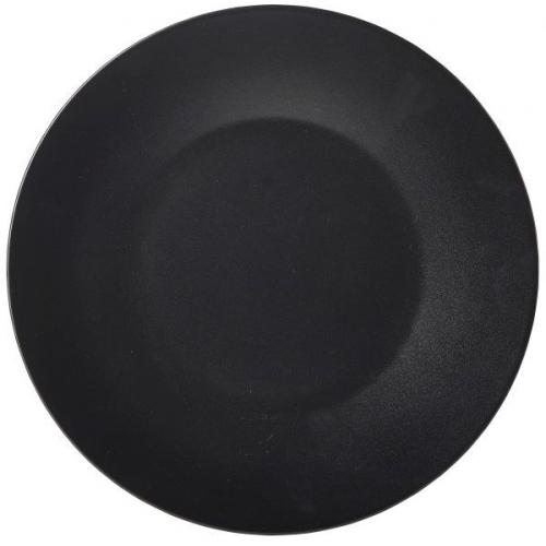 Wide Rim Plate - Stoneware - Luna - Black - 21cm (8.25&quot;)