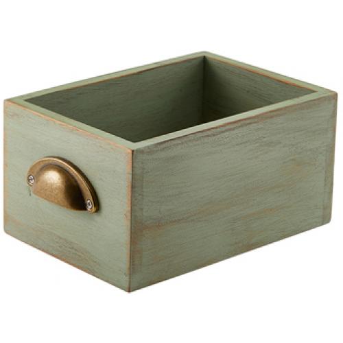 Display Drawer - Rustic Green Wash - Acacia Wood - 21.5x15cm (8.5x6&quot;)