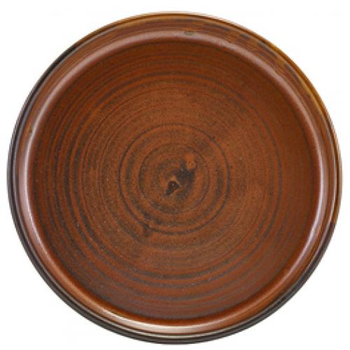 Presentation Plate - Low Profile - Terra Porcelain - Rustic Copper - 14cm (5.5&quot;)