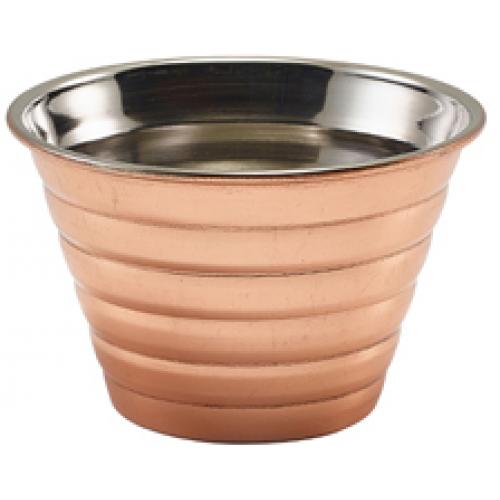 Ramekin - Ribbed - Copper Plated - 11cl (4oz)