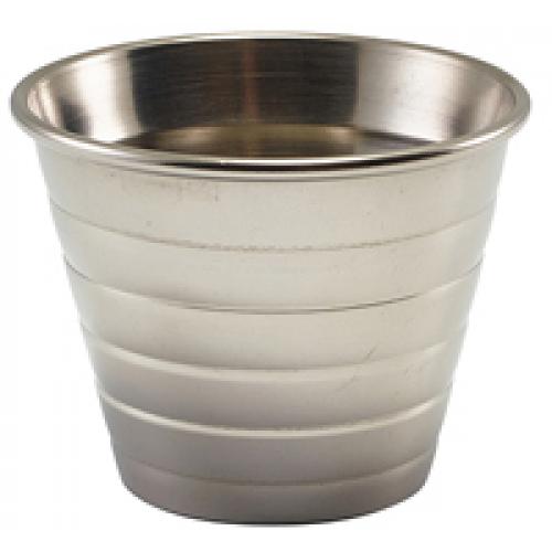 Ramekin - Ribbed - Stainless Steel - 7cl (2.5oz)