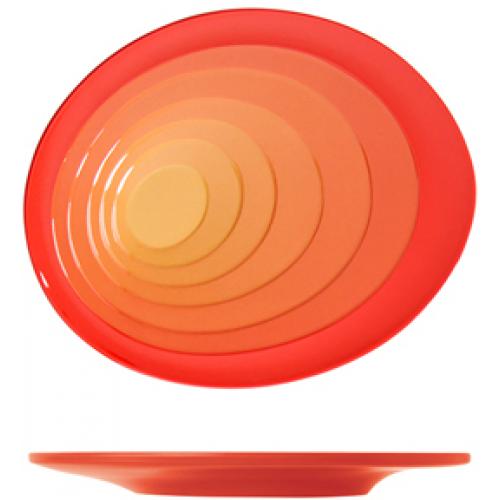 Plate - Oval - Melamine - Atlantis - Sunset Orange - 22cm (8.75&quot;)