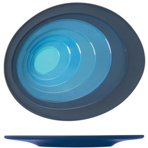 Plate - Oval - Melamine - Atlantis - Azure Blue - 29cm (11.5&quot;)