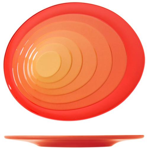 Plate - Oval - Melamine - Atlantis - Sunset Orange - 29cm (11.5&quot;)