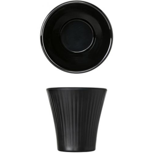 Conical Pot - Flared - Melamine - Boston - Midnight Black - 8cm (3&quot;) - 15cl (5.25oz)