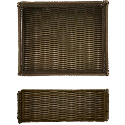 Basket - Foldable - Rectangular - Polywicker - Lisbon - Brown - GN1/2