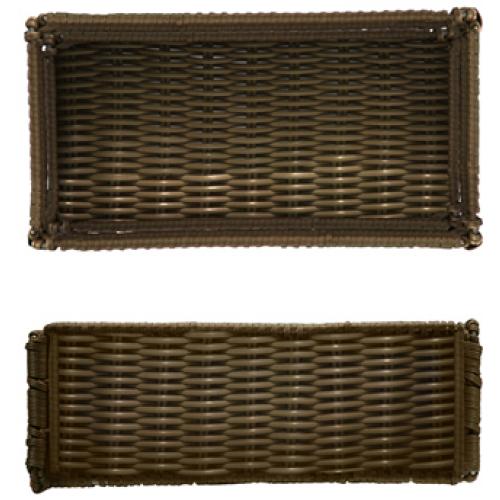 Basket - Foldable - Rectangular - Polywicker - Lisbon - Brown - GN1/3