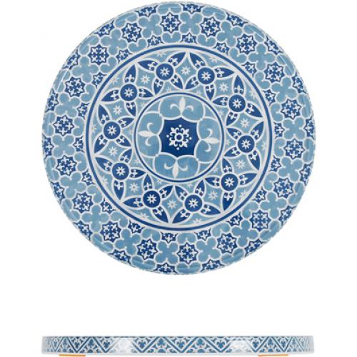 Serving Slab - Round - Melamine - Marrakesh - Blue - 28.5cm (11.25&quot;)