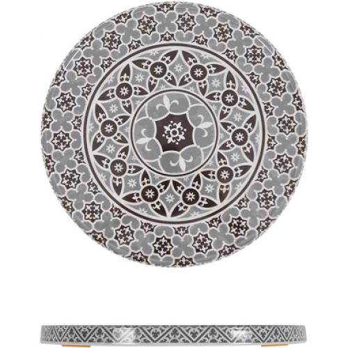 Serving Slab - Round - Melamine - Marrakesh - Grey - 28.5cm (11.25&quot;)