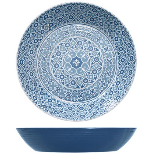 Round Bowl - Melamine - Marrakesh - Blue - 42.5cm (16.75&quot;) - 7.5L (264oz)