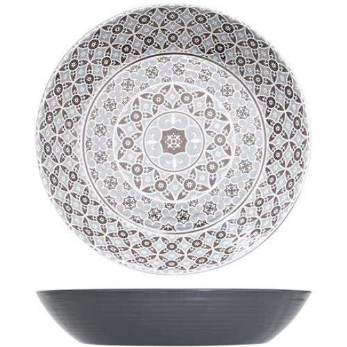 Round Bowl - Melamine - Marrakesh - Grey - 42.5cm (16.75&quot;) - 7.5L (264oz)