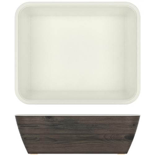 Dish - Deep - Melamine - Newhaven - Oak and White - GN1/2 - 5.4L