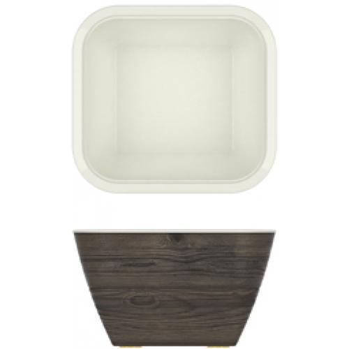 Dish - Deep - Melamine - Newhaven - Oak and White - GN1/6 - 1.4L