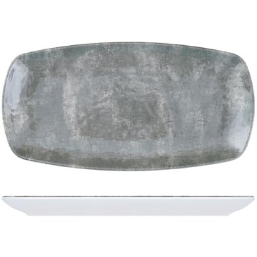 Plate - Oblong - Melamine - Shakti - Grey and White Stone - 29.5cm (11.6&quot;)