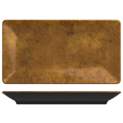 Platter - Rectangular - Melamine - Utah - Copper and Black - 32.5cm (12.8&quot;)