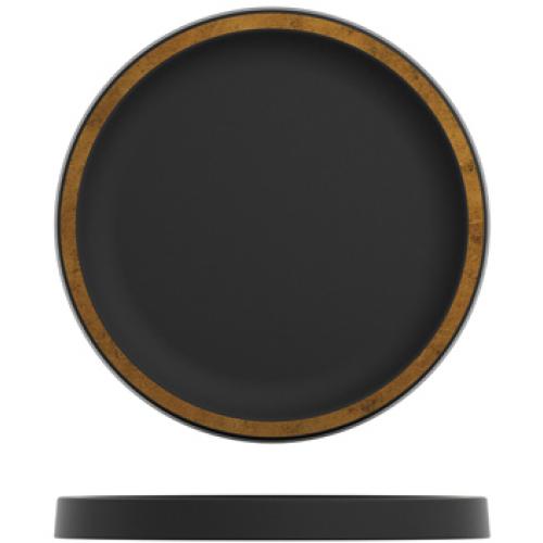 Round Tray - Melamine - Utah - Copper and Black - 23cm (9&quot;)