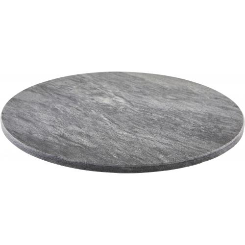Platter - Round - Marble - Dark Grey - 33cm (13&quot;)