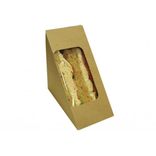 Sandwich Wedge - Naturel - Card & Window - Kraft - Deep Fill - 7.6cm (3&#39;&#39;)