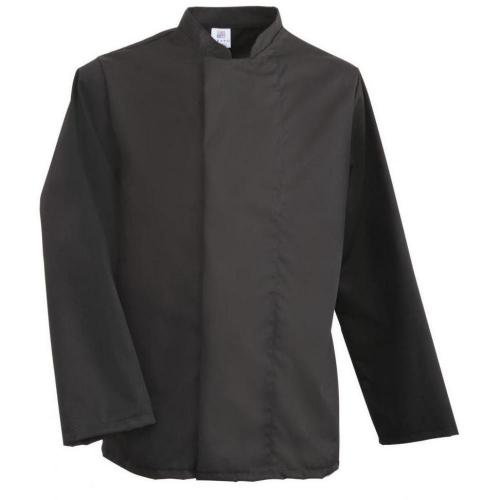 Chefs Jacket - Mesh Back - Long Sleeve - Coolmax - Black - Medium (38-40&quot;)