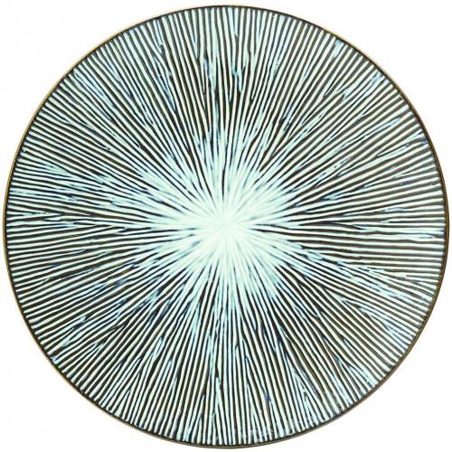 Round Plate - Porcelain - Allium - Sea - 27cm (10.5&quot;)