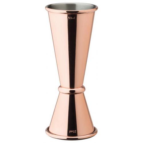 Jigger - Classic Double Ended - Copper Plated  - 25 & 50ml - NON CE