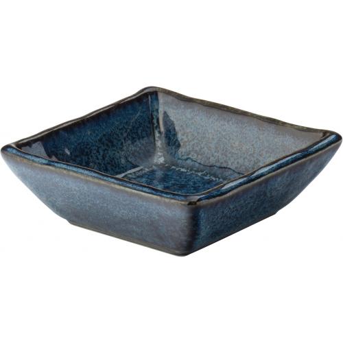 Square Dipping Dish - Porcelain - Azure - Blue - 9cm (3.5&quot;)