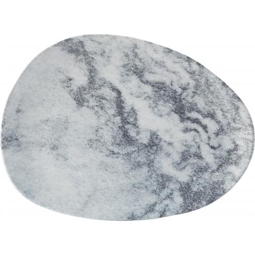Oval Platter - Pebble Design -  Melamine  - Grey Marble - 41cm (16&quot;)