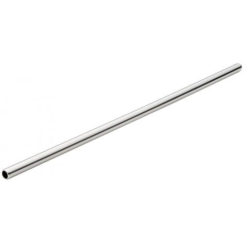 Straight Straw - With Cleaning Brush - Stainless Steel - Silver - Eco-Friendly - 21.5cm (8.5&quot;) x 6mm
