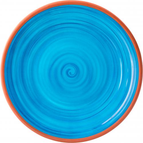 Round Plate - Melamine - Calypso - Blue - 35.5cm (14&quot;)