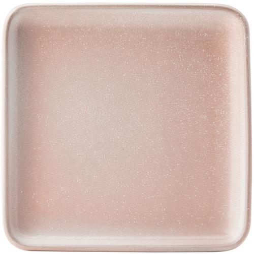 Plate - Square - Porcelain - Fondant - Pink - 20cm (8&quot;)