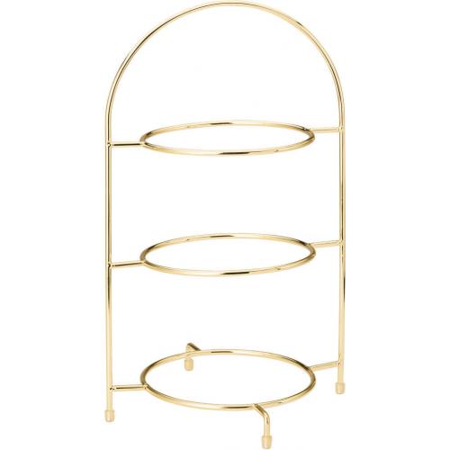 Cake Plate Stand - Gold - 3 Tier - 42cm (16.5&quot;)