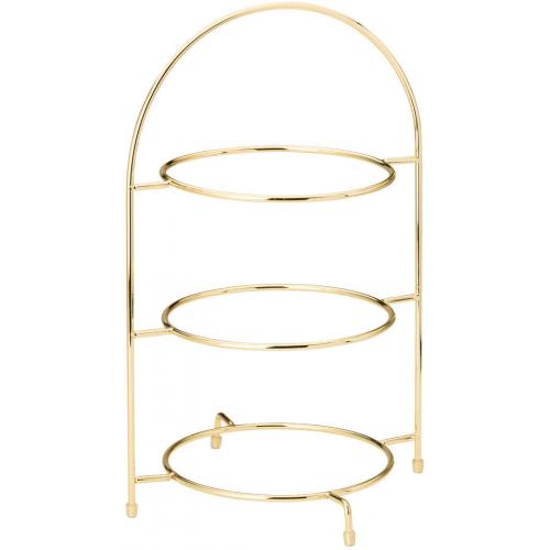 Cake Plate Stand - Gold - 3 Tier - 43cm (17&quot;)