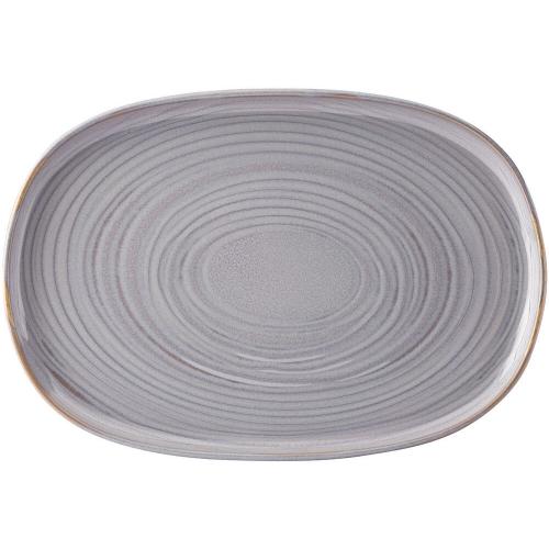 Plate - Rectangular - Stoneware - Santo - Dark Grey - 33cm (13&quot;)