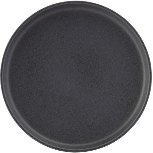 Coupe Plate - Stoneware - Pico - Black - 22cm (8.5&quot;)