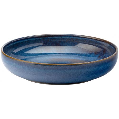 Round Bowl - Shallow - Stoneware - Algarve - Marine - 22cm (8.5&quot;)