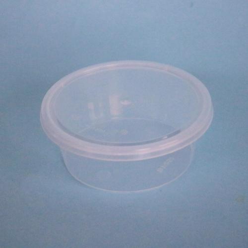 Microwavable Food Container - Round - with Lid - Clear Plastic - 28cl (10oz)