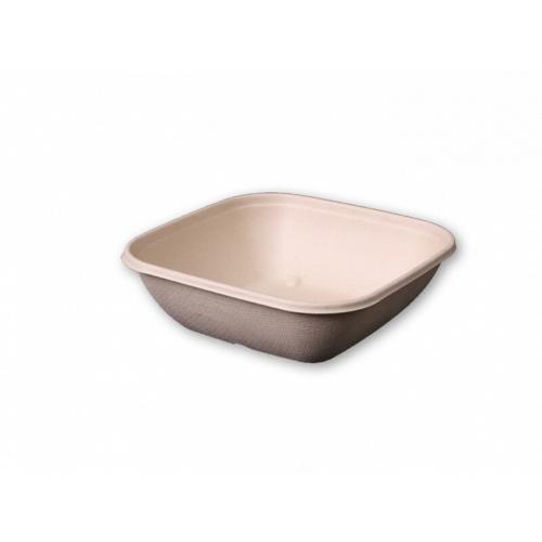 Square Bowl - Wide - Natural Fibre - BePulp&#174; - Brown - 50cl (17.5oz)