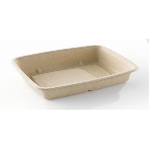 Tray - Rectangular - Natural Fibre - BePulp&#174; - Brown - 95cl (33.4oz)