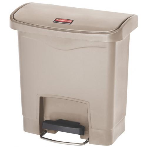 Pedal Bin - Front Step - Resin - Slim Jim&#174; - Step-On - Beige - 15L