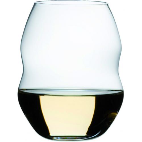 White Wine Glass - Stemless - Crystal - RIEDEL - Swirl - 38cl (13.4oz)