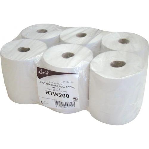 Hand Towel Roll - Continuous - Leonardo - White - 1 Ply - 200m