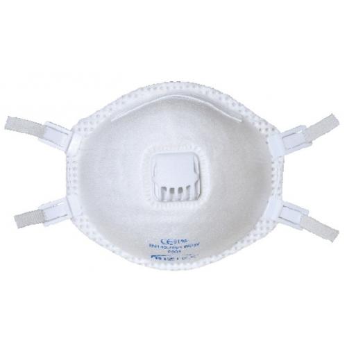 FFP3 Valved &quot;O&quot; Ring Face Joint Respirator - Biztec - White - Uni-fit