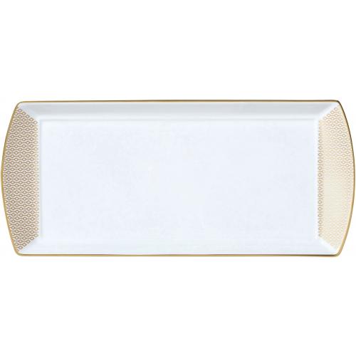 Buffet Tray - Rectangular - White & Gold - Diamond - 34cm (13.4&quot;)