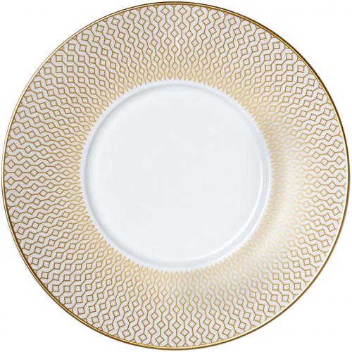 Saucer - Diamond - White & Gold - 16cm (6.25&quot;)