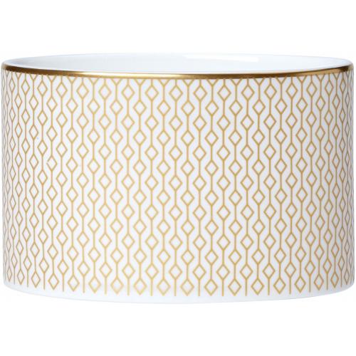 Sugar Bowl - No Lid - Oval - Diamond - White & Gold - 22.5cl (8oz)